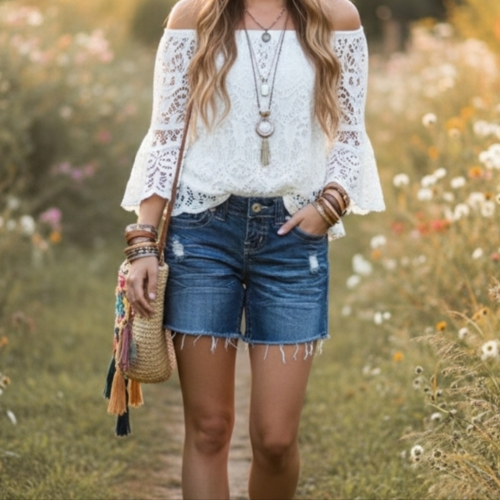 💕 Wet Seal distressed look shorts